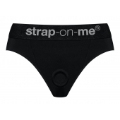 Черные трусики для насадок Heroine Lingerie Harness - size L - Strap-on-me - купить с доставкой в Великом Новгороде