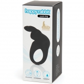 Черное эрекционное виброкольцо Happy Rabbit Rechargeable Rabbit Cock Ring - Happy Rabbit - в Великом Новгороде купить с доставкой