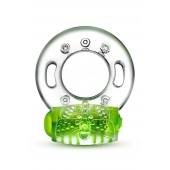Зеленое эрекционное виброкольцо Arouser Vibrating C-Ring - Blush Novelties - в Великом Новгороде купить с доставкой