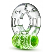 Зеленое эрекционное виброкольцо Arouser Vibrating C-Ring - Blush Novelties - в Великом Новгороде купить с доставкой