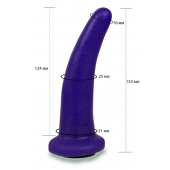 Фиолетовая гладкая изогнутая насадка-плаг - 13,3 см. - LOVETOY (А-Полимер) - купить с доставкой в Великом Новгороде