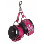 Розово-черный брелок  Наручники - Sitabella - купить с доставкой в Великом Новгороде Розово-черный брелок  Наручники - Sitabella - купить с доставкой в Великом Новгороде