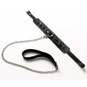 Черный ошейник с шипами и поводком - Crazy Handmade - купить с доставкой в Великом Новгороде