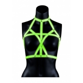 Портупея Bra Harness с неоновым эффектом - размер L-XL - Shots Media BV - купить с доставкой в Великом Новгороде