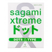 Презерватив Sagami Xtreme Type-E с точками - 1 шт. - Sagami - купить с доставкой в Великом Новгороде