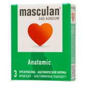 Презервативы анатомической формы Masculan Anatomic - 3 шт. - Masculan - купить с доставкой в Великом Новгороде