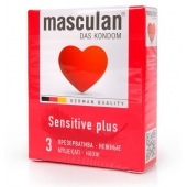 Презервативы Masculan Sensitive plus - 3 шт. - Masculan - купить с доставкой в Великом Новгороде