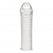 Текстурированная насадка на пенис Clear Textured Penis Enhancing Sleeve Extension - 16,5 см. - BlueLine - в Великом Новгороде купить с доставкой