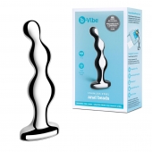 Стальной анальный фаллоимитатор для простаты Stainless Steel Anal Beads - 13 см. - b-Vibe - в Великом Новгороде купить с доставкой