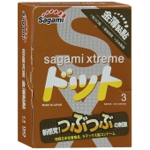 Презервативы Sagami Xtreme FEEL UP с точечной текстурой и линиями прилегания - 3 шт. - Sagami - купить с доставкой в Великом Новгороде