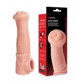 Телесная фантазийная насадка на член Cock Sleeve Size L - KOKOS - в Великом Новгороде купить с доставкой