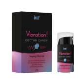 Жидкий вибратор Vibration Cotton Candy с ароматом сахарной ваты - 15 мл. - INTT - купить с доставкой в Великом Новгороде