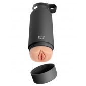 Серый мастурбатор в виде бутылки F*ck Flask - Pipedream - в Великом Новгороде купить с доставкой