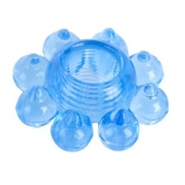Голубая гелевая насадка-цветок - Toyfa Basic - в Великом Новгороде купить с доставкой