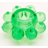 Зеленое эрекционное кольцо-цветок - Toyfa Basic - в Великом Новгороде купить с доставкой