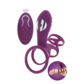 Фиолетовая эрекционная вибронасадка Halo Halo C-Ring Sleeve - Toy Joy - в Великом Новгороде купить с доставкой