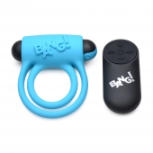 Голубое эрекционное виброкольцо 28X Remote Control Vibrating Cock Ring   Bullet - XR Brands - в Великом Новгороде купить с доставкой