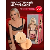 Двусторонний мастурбатор Lola Taylor - 22 см. - ФлешНаш - в Великом Новгороде купить с доставкой