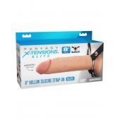 Полый страпон на ремнях 8’’ Hollow Silicone Strap-on - Pipedream - купить с доставкой в Великом Новгороде