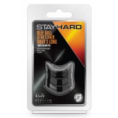 Черное эрекционное кольцо на мошонку Beef Ball Stretcher Snug X Long - Blush Novelties - в Великом Новгороде купить с доставкой