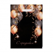 Пакет с вырубной ручкой и принтом в виде шариков (30х40 см) - Сима-Ленд - купить с доставкой в Великом Новгороде