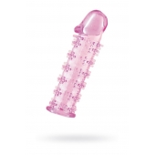 Розовая насадка на пенис с шипами - 12,5 см. - A-toys - в Великом Новгороде купить с доставкой