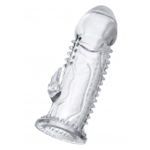 Прозрачная насадка на пенис с шипиками и коготком - 13,5 см. - A-toys - в Великом Новгороде купить с доставкой