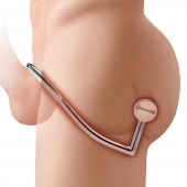 Кольцо на пенис с анальным стимулятором Stainless Steel Anal Hook   Cock Ring - BlueLine - в Великом Новгороде купить с доставкой