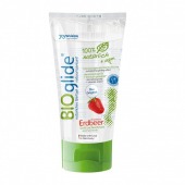 Гель-смазка на водной основе с ароматом клубники BioGlide - 80 мл. - Joy Division - купить с доставкой в Великом Новгороде
