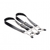 Ремни с зажимами для половых губ Spread Labia Spreader Straps with Clamps - XR Brands - купить с доставкой в Великом Новгороде