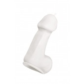 Белая свеча в форме пениса - 47 гр. - Pecado - купить с доставкой в Великом Новгороде