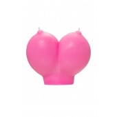 Розовая свеча «Сиськи» - 150 гр. - Pecado - купить с доставкой в Великом Новгороде