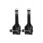 Черные подвесы с белой строчкой - Pecado - купить с доставкой в Великом Новгороде