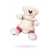 Бондажный набор: белый мишка с розовыми оковами и наручниками - Pecado - купить с доставкой в Великом Новгороде