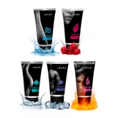 Набор из 5 лубрикантов JUJU (увлажняющий, Hot+, Long, Anal, малина) - JuJu - купить с доставкой в Великом Новгороде