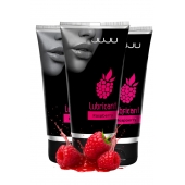 Набор из 3 съедобных лубрикантов JUJU со вкусом малины - JuJu - купить с доставкой в Великом Новгороде