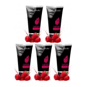 Набор из 5 съедобных лубрикантов JUJU со вкусом малины - JuJu - купить с доставкой в Великом Новгороде