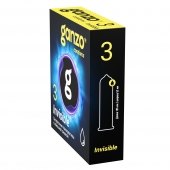 Супертонкие презервативы Ganzo Invisible - 3 шт. - Ganzo - купить с доставкой в Великом Новгороде