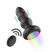 Черная анальная вибропробка с фрикционным механизмом и LED-подсветкой - 12,5 см. - Secwell в Великом Новгороде Черная анальная вибропробка с фрикционным механизмом и LED-подсветкой - 12,5 см. - Secwell