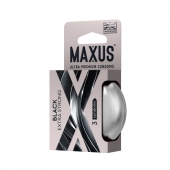 Черные утолщенные презервативы MAXUS Extra Strong с железным кейсом - 3 шт. - Maxus - купить с доставкой в Великом Новгороде