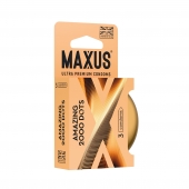 Точечные презервативы MAXUS 2000 Amazing Dots с железным кейсом - 3 шт. - Maxus - купить с доставкой в Великом Новгороде