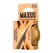 Точечные презервативы MAXUS 2000 Amazing Dots с железным кейсом - 3 шт. - Maxus - купить с доставкой в Великом Новгороде