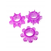 Набор из 3 лиловых эрекционных колец различной формы - Erowoman-Eroman - в Великом Новгороде купить с доставкой