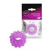 Лиловое эрекционное кольцо с 2 рядами стимулирующих шариков - Erowoman-Eroman - в Великом Новгороде купить с доставкой
