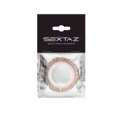 Эрекционное кольцо с бежевыми «ресничками» - Sextaz - в Великом Новгороде купить с доставкой