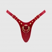 Красный пояс для фиксации насадок Strap-On-Me Leatherette Harness Fabulous - Strap-on-me - купить с доставкой в Великом Новгороде