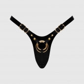 Черный пояс для фиксации насадок Strap-On-Me Leatherette Harness Fabulous - Strap-on-me - купить с доставкой в Великом Новгороде