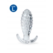 Прозрачная анальная пробка с шишечками - 10 см. - Sex Expert