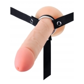 Мужской полый страпон на регулируемых ремешках - 22 см. - Sex Expert - купить с доставкой в Великом Новгороде