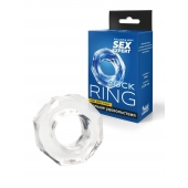 Прозрачное эрекционное кольцо в форме гайки - Sex Expert - в Великом Новгороде купить с доставкой